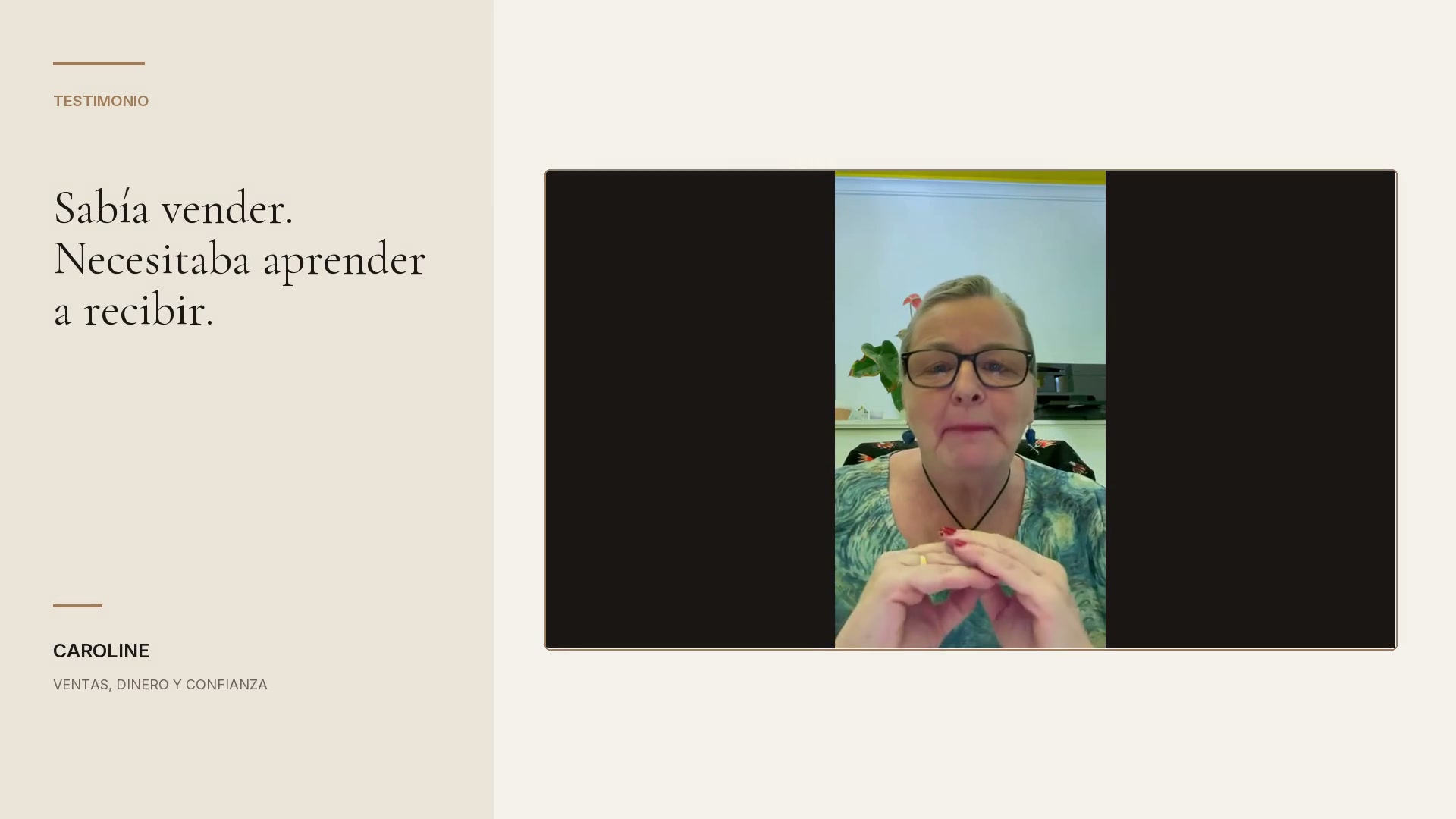 Testimonio de Caroline